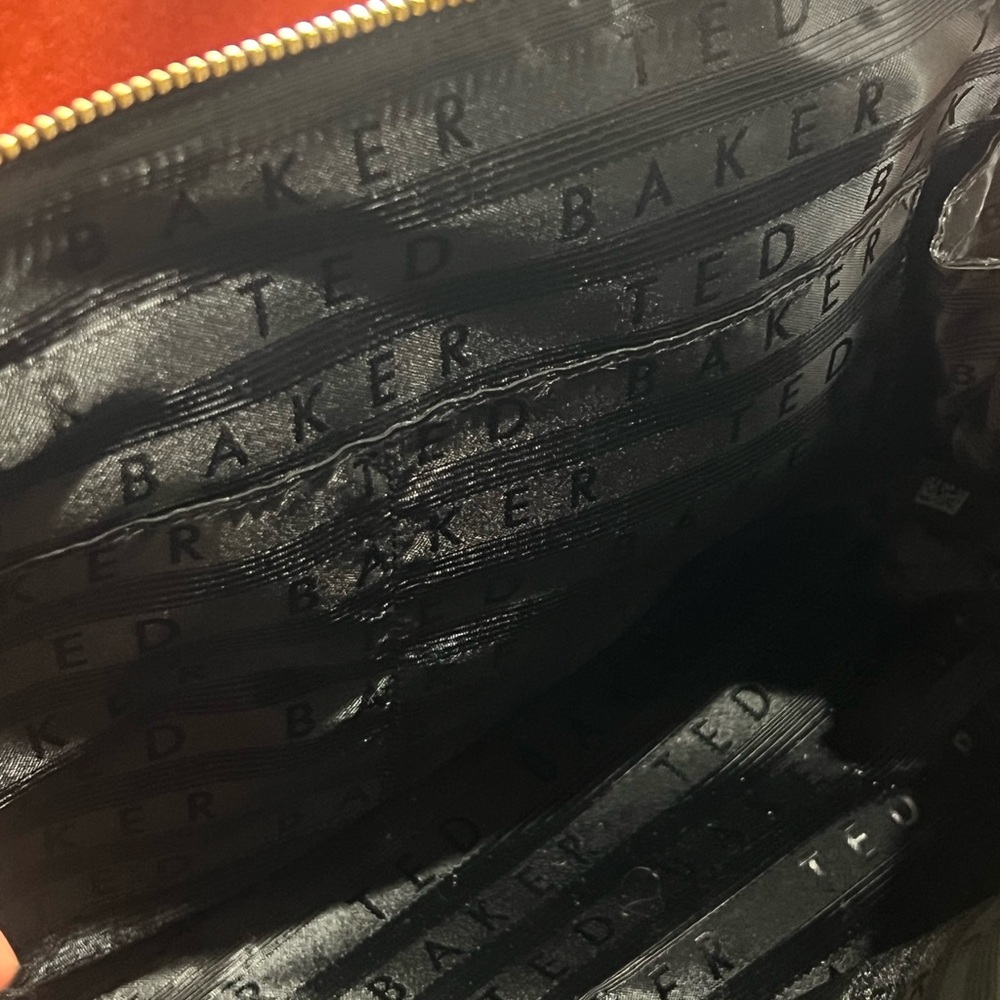 Ted Baker Black Satchel Bag Bowling Bag with Gold Accents - Picture 5 of 6